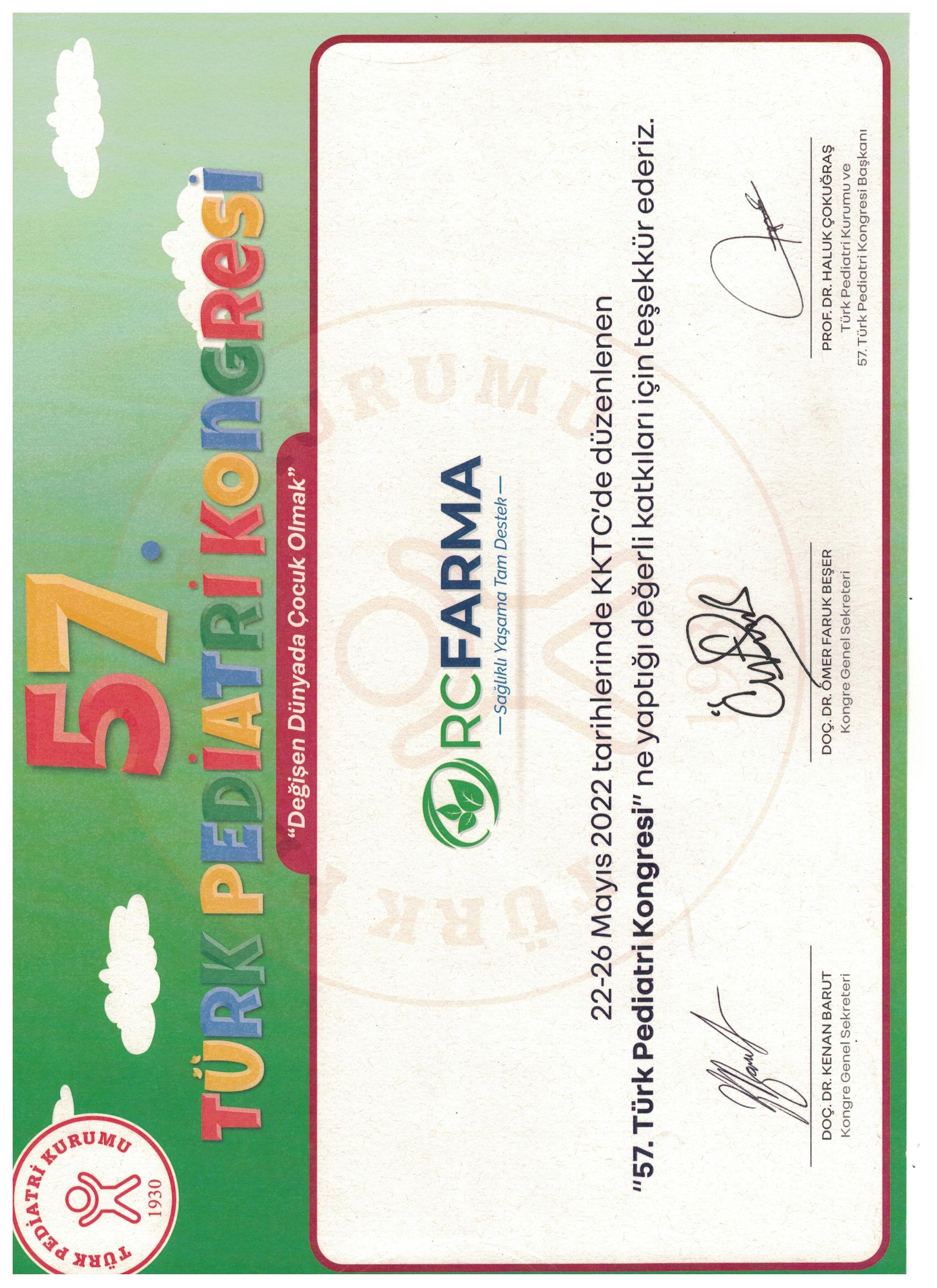 57. TÜRK PEDİATRİ KONGRESİ