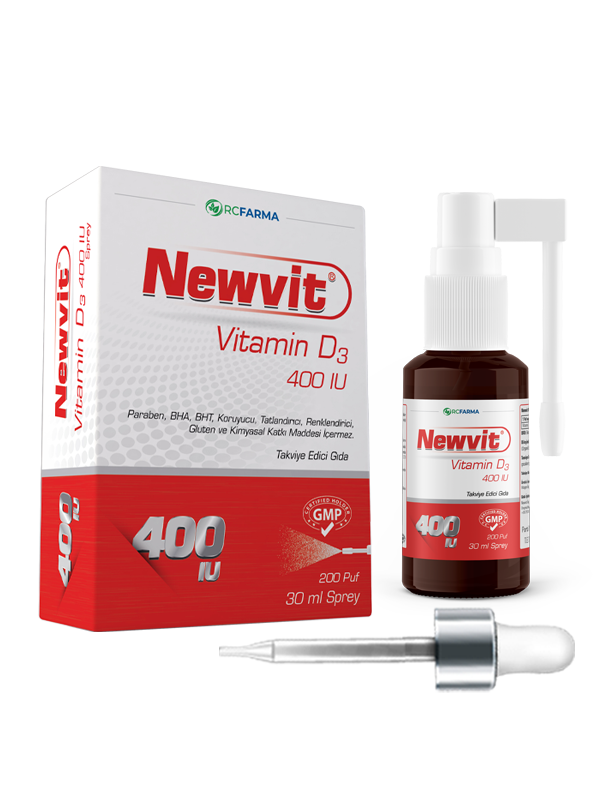 Newvit Vitamin D3 400 IU Sprey / Damla 30 ml