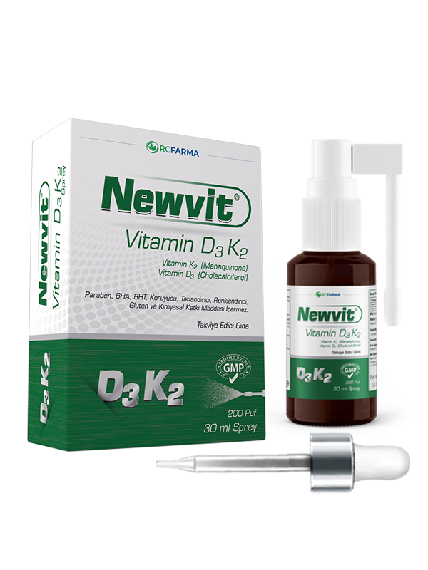 Newvit Vitamin D3 K2 Sprey / Damla 30 ml